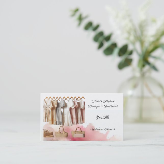Damklädesbutik Accessoarerbjudande Kort (Stående Fram)