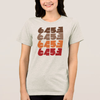 Damklänning 6453 med dämpad blockgrafisk tryckt t- t shirt
