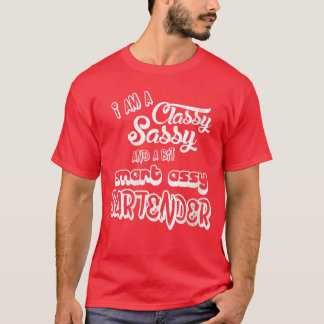Damklass bartender Sassyee rolig bartending Gi T Shirt