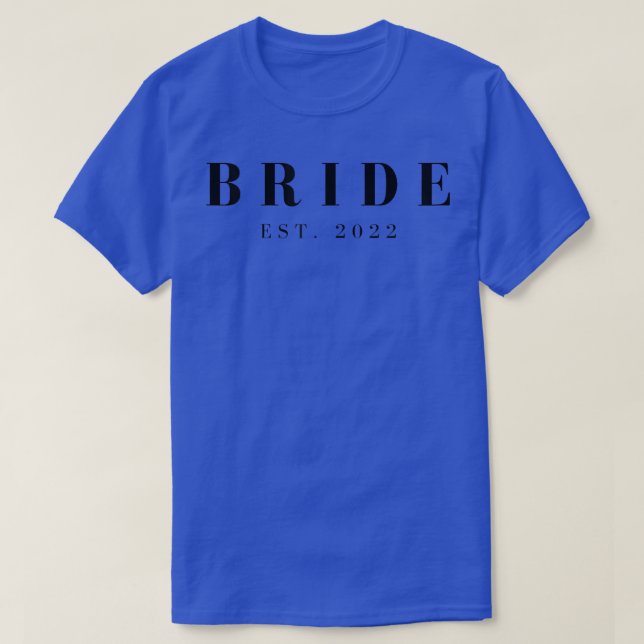 Damklassiker Bokstavstryckt Brud Bröllop Möhippa T Shirt (Design framsida)