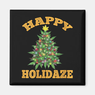 Damkul Glada Höldaze Roligt Ogräs Jul Stoner Magnet