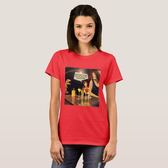 Damkväll med T-Rex är kul T Shirt (Hel framsida)