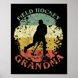 Damlandshockey Mormor Distressed Vintage Motiv Poster