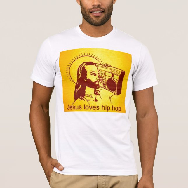 DamlångärmadJesus kärlekar hiphop T-shirt (Framsida)