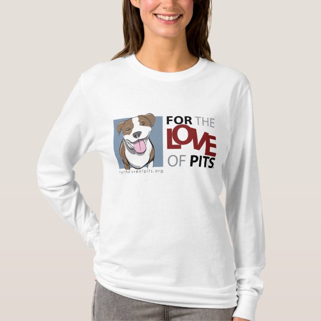 Damlångärmadt-skjorta T-shirt (Framsida)