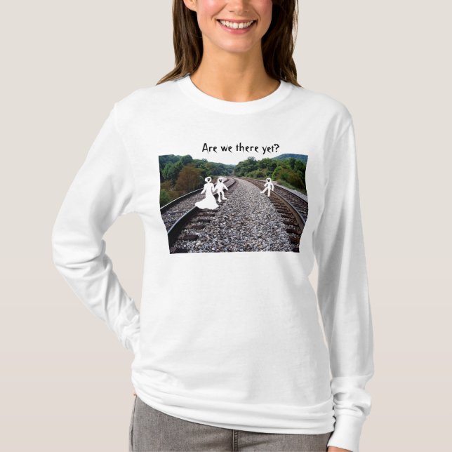 DamlångärmadT-tröja - spöken på järnväg Tee Shirt (Framsida)