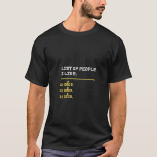 Damlista över personer jag gillar hundar rolig V-r T Shirt