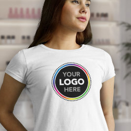 Damlogotyp T-shirt för kvinnor - Stort tryck framt