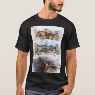 Damm 2 Inferno och Overpass Watercolor CSGO Karta  T Shirt