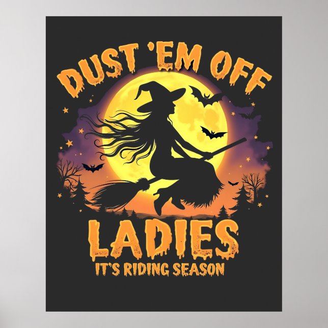Damm av Dam Det är ridensäsongen Halloween Poster (Framsidan)