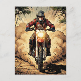 Damm & Beslut Full Fart Motocross Vykort