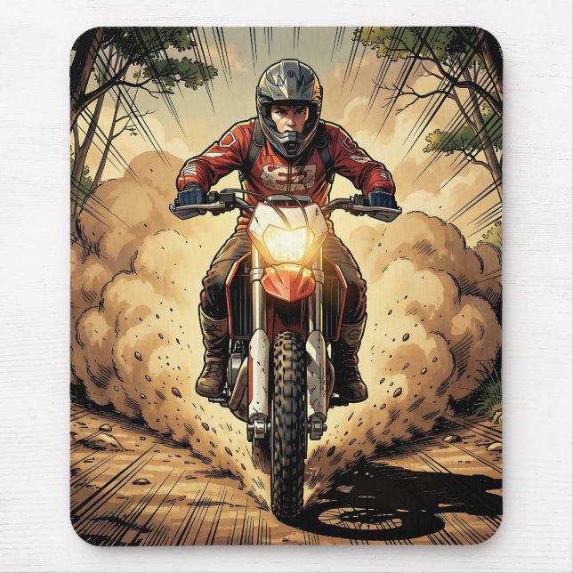 Damm & Beslutsamhet Full gas Motocross Musmatta (Framsidan)