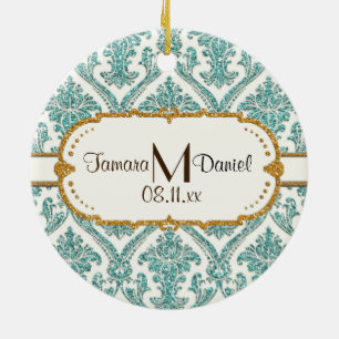 damm glitter julgransprydnad keramik
