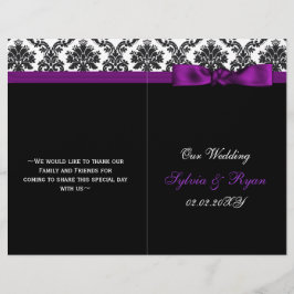 damm,lila band bok-Bröllopsprogram