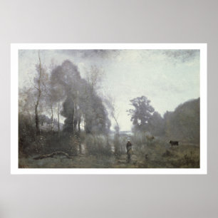 Damm på d'Avray Ville, 1868 (olja på kanfas) Poster