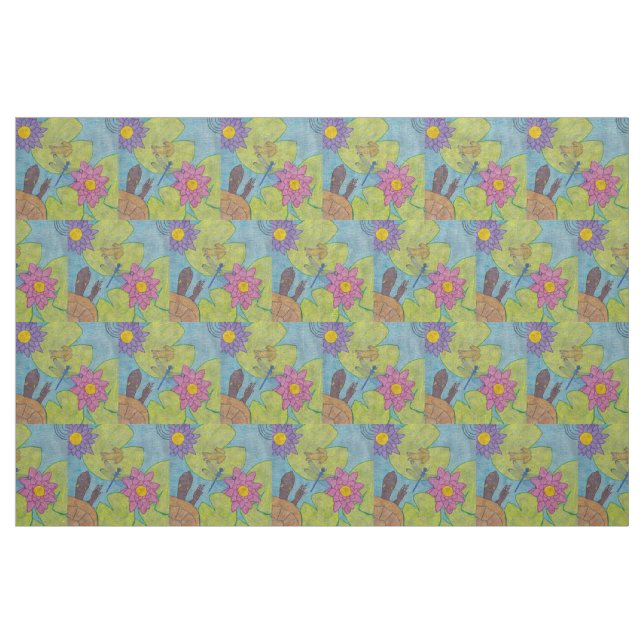 Damm scen - Elfenbensvit Linneväv Tyg (Fat Quarter)