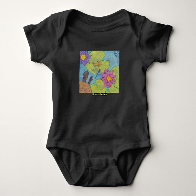 Damm scen (livfull) - Baby bodysuit T Shirt (Framsida)