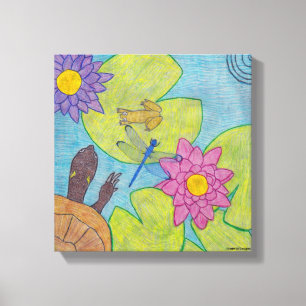 Damm scen (svart) - Canvas konst