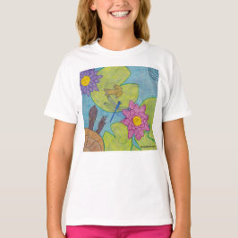 Damm scen (vit) - Flickas grundläggande t-shirt