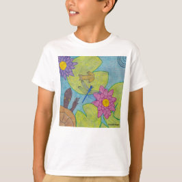 Damm scen (vit) - Pojkars grundläggande t-shirt