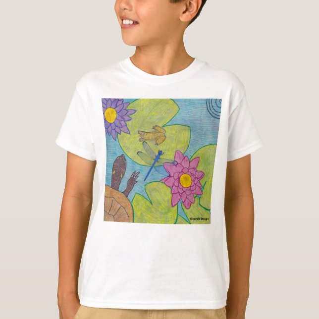 Damm scen (vit) - Pojkars grundläggande t-shirt (Framsida)