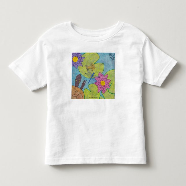 Damm scen (vit) - Småbarns t-shirt (Framsida)