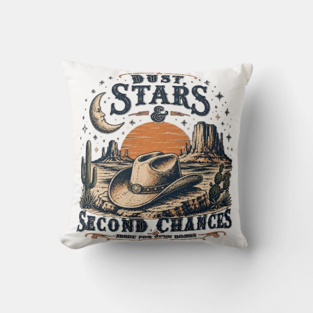 Damm Stjärnor Andra Chanser Western Design Kudde (Framsida)