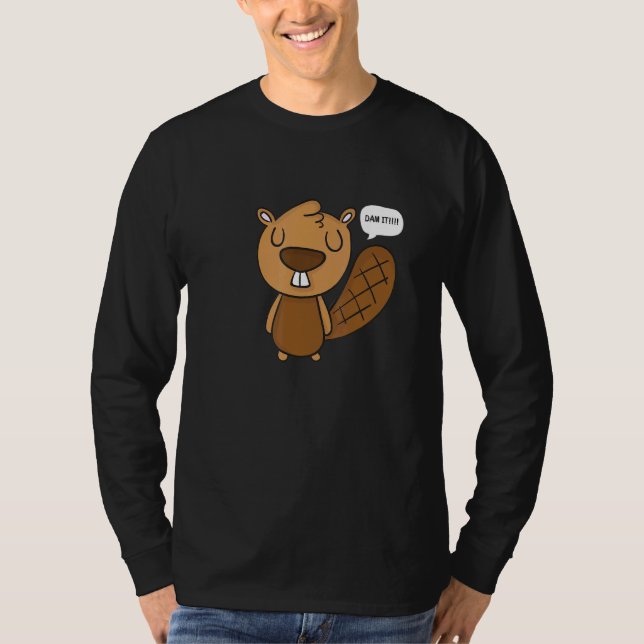 Dämma det Bäver T Shirt (Framsida)