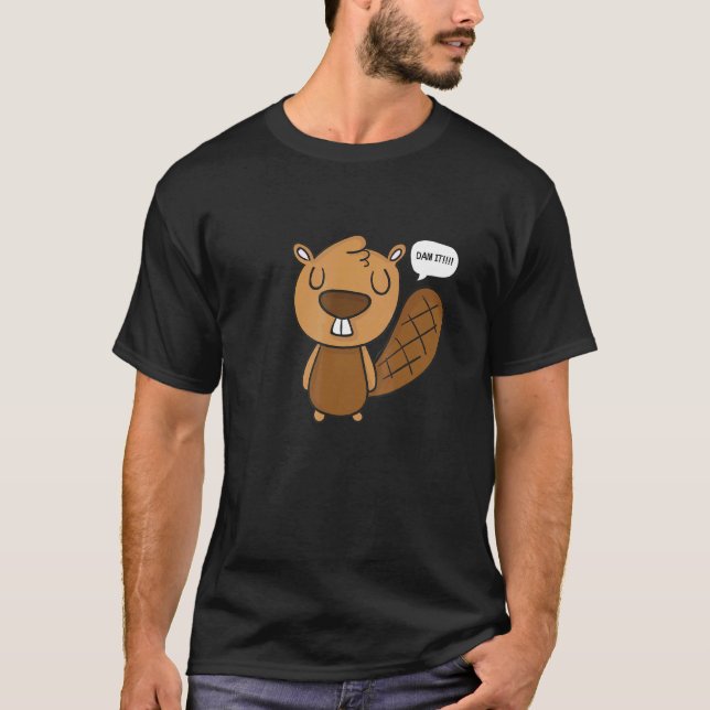 Dämma det Bäver T Shirt (Framsida)