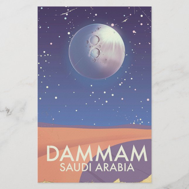 Dammam Saudiarabien Resaaffisch Brevpapper (Framsida)