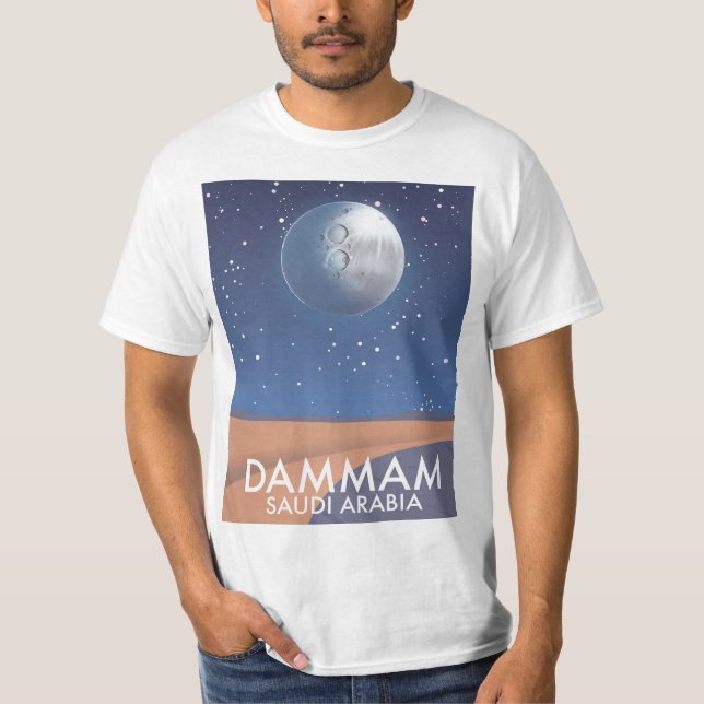 Dammam Saudiarabien Travel-affisch Tee Shirt (Framsida)