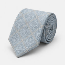 Dammastigt Royal Jacquard i dammigt blå guld Slips