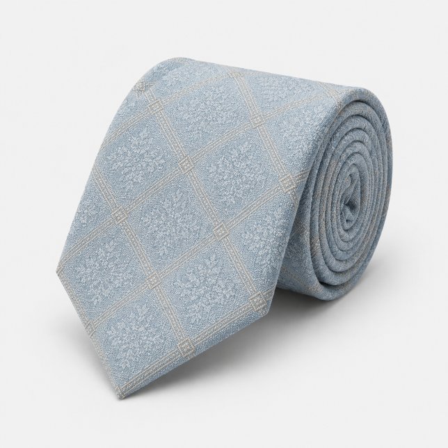 Dammastigt Royal Jacquard i dammigt blå guld Slips (Skapare uppladdad)
