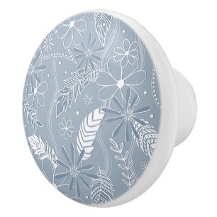 Dammbildande blå boho-fjädrar blommor paislies mon knopp
