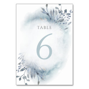 Dammbildande blåfärgade blommor Bordsnummer 6
