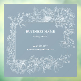 Dammblå Blommig Ram Boutique Salong Florist