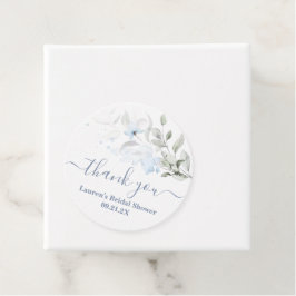 Dammblå blommiga favorittaggar gåvor etiketter