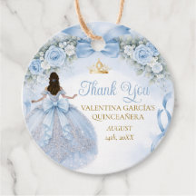 Dammblå blomsterbåge band Quinceañera krona