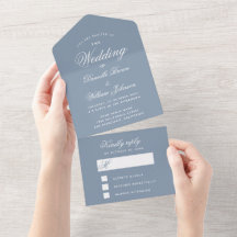 Dammblå bröllop elegant script kalligrafi RSVP