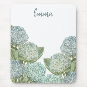 Dammblå hortensia bukett musmatta