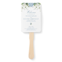 Dammblå Hydrangea Bröllopsceremoni Program
