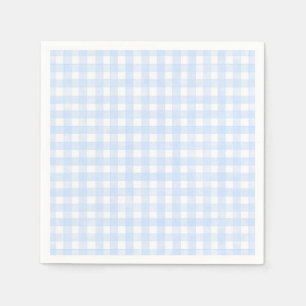 Dammblå Klassisk Gingham Pappersservett