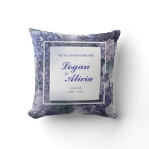 Dammblå Lavendel Blommig Monokrom Fyrkantig Ram