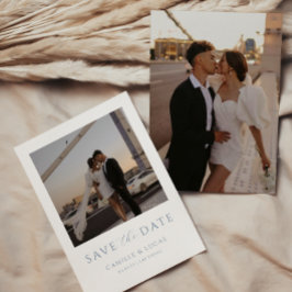 Dammblå Minimal Spara Datum Inbjudan