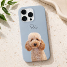 Dammblå modern hundfoto och handskriven namn på hu