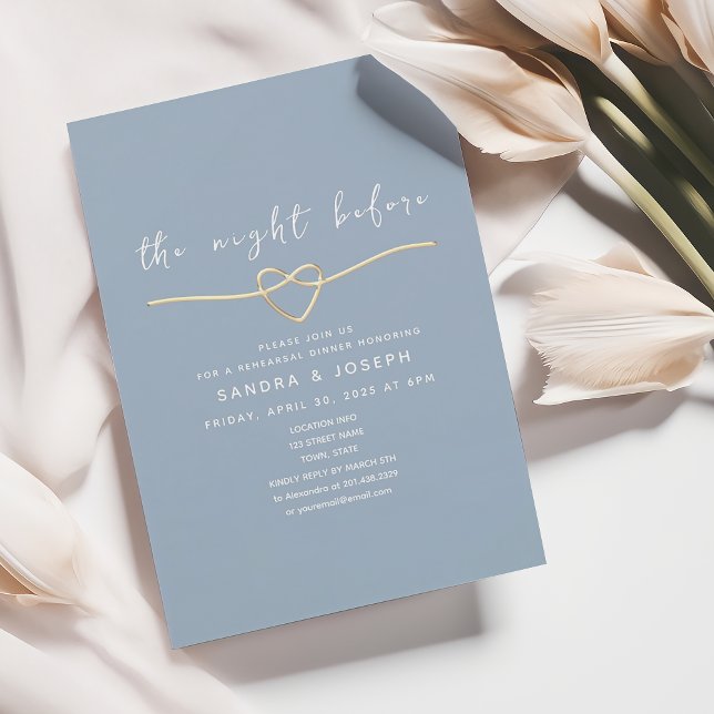 Dammblå repetitionsmiddagsinbjudan inbjudningar (Skapare uppladdad)