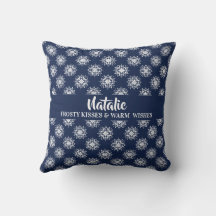 Dammblå snöflinga juldekoration