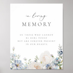 Dammblå Trädgårdsblommor Till Minne Poster