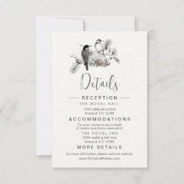 Dammblå Whimsical Hackspett Inhägnad Kort