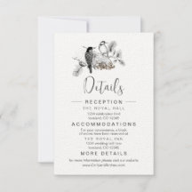 Dammblå Whimsical Hackspett Kuvertkort